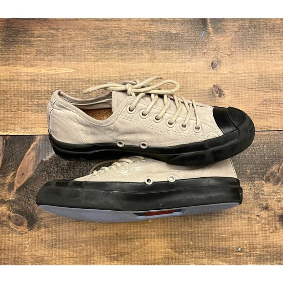 Converse All Star x Jack Purcell Fashion Sneakers Size 4.5 Womens Gray Black - Picture 2 of 5